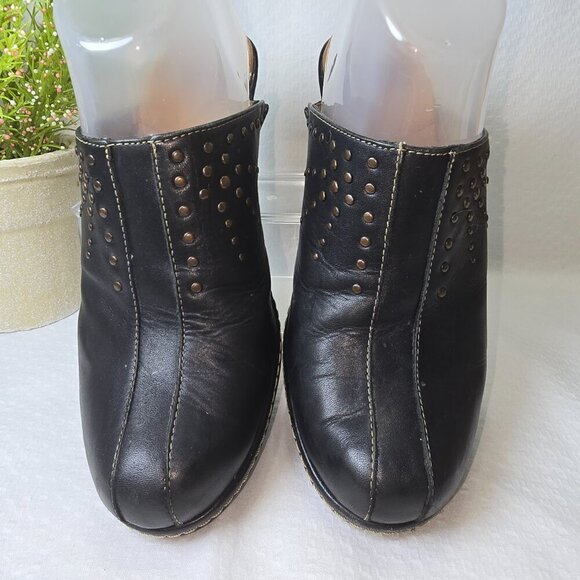 SOFFT BLACK METAL STUDDED MULES WOMENS SIZE 7 GOOD USED CONDITION - Picture 8 of 9
